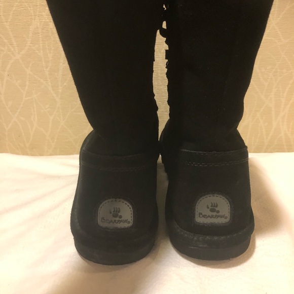 BearPaw Black Suede Winter Boots - Picture 5 of 11